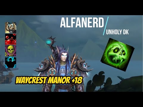 WoW BFA 8.1.5 | M+ Runs | Season 2 | Waycrest Manor +18 | Unholy DK POV