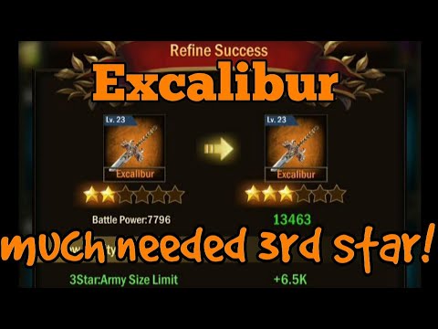 War and Order "Excalibur, much needed 3rd star!"