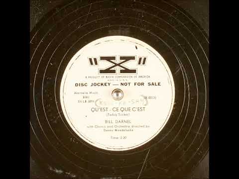 Qu'est - Ce C'est ~ Bill Darnel with Chorus and Orchestra (1954)