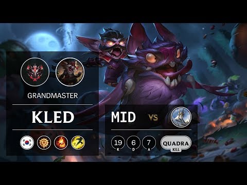 Kled Mid vs Galio - KR Grandmaster Patch 9.19