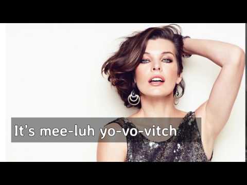 How to Pronounce Milla Jovovich  /  Pronuncia Correto Para Milla Jovovich