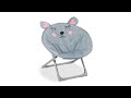 Chaise lune enfants pliable Gris