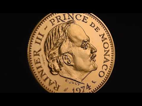 Coin, Monaco, Rainier III, 5 Francs, 1974, Paris, ESSAI, MS(65-70), Gold, KM:E62