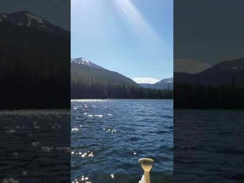 Panoramic views from the canoe on the upper and larger lake.