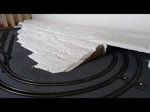 Hornby Model Railway Trainset Layout Part 10 Sculpting Landscape with Kingspan Therma Insulation