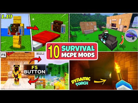 Top 10 survival mods for minecraft pocket edition || Best Minecraft mods 1.19 || Annie X Gamer ||