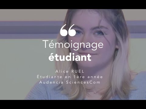 Témoignage d'Alice RUEL  Étudiante en 1ère année