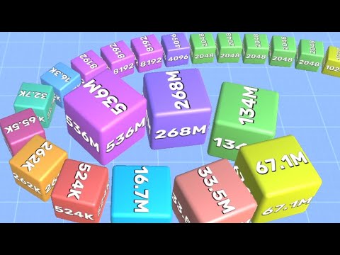 Cube 2048.io Game 🎲 A NEW GAME  🎲 CUBES SNAKE 2048.io Gameplay