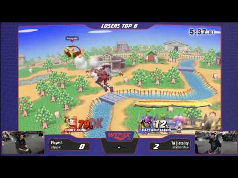 WTFOX 2: Smash 4 Singles - Player-1 (Diddy) vs TA | Fatality (Falcon) - Losers Top 8