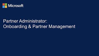 Onboarding and Partner Management in the Azure Portal