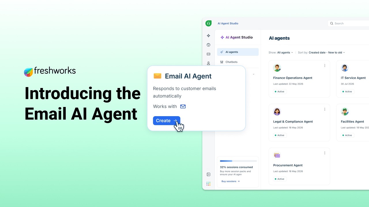 Automate High-Volume Customer Service Emails with AI Agent | CX Quick Wins | Freshdesk video thumbnail