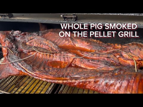 Whole pig smoked on the camp chef pellet grill