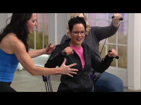 Chair Gym Workout with 3 Levels of Resistance and 5 DVDs on QVC