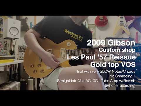 2009 Gibson Custom Shop '57 Les Paul R7 Goldtop Reissue VOS w/OHSC, COA (YOUTUBE) Bild 24