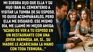 “Acabo de ver a tu esposo en un restaurante con una joven hermosa. Ah, sí… su madre..."