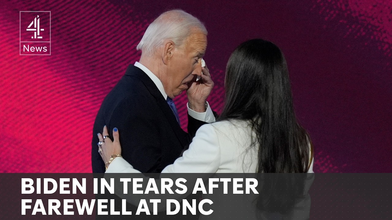 Emotional Biden passes torch to Harris at Democratic National Convention