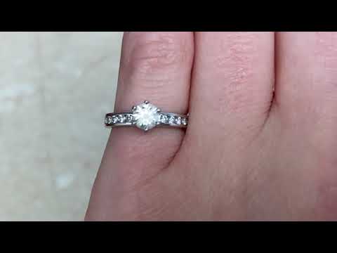 Tiffany 0.39ct Center Round Brilliant Cut Diamond Engagement Ring - Hand Video
