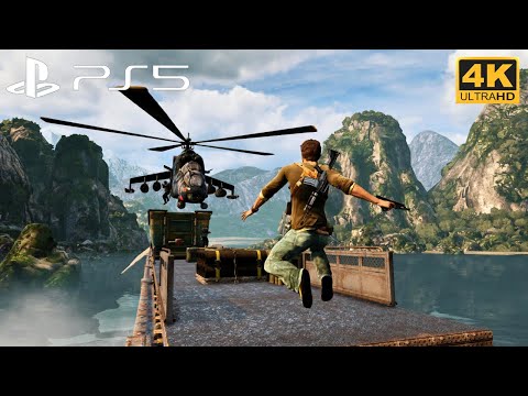 Uncharted 2: Train Scene PS5 Gameplay - Nathan Drake Collection (4K 60FPS HDR)