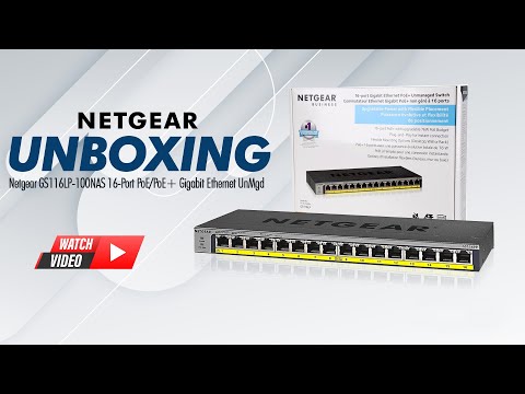 16-Port Gigabit Ethernet Unmanaged PoE+ Switch with FlexPoE (76W)