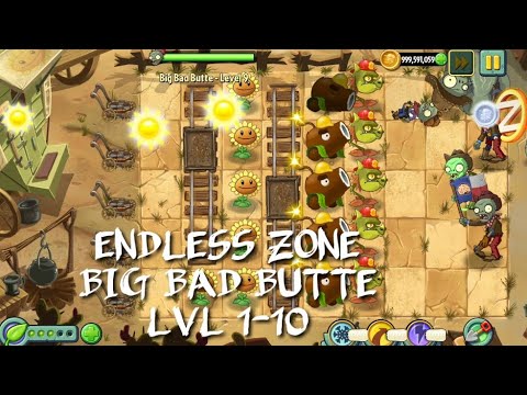 Plants vs Zombies 2 - Wild West | Endless Zone All Max Level Plants Test Level 1 - 10