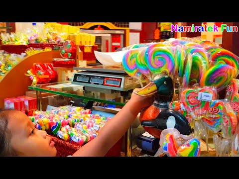 3 anak Lucu borong beli es krim & icip icip es krim yang Lezat banget di Malaysia
