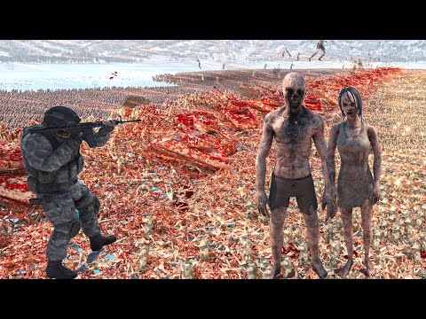 WAR BETWEEN HUMANITY 'S AGAINST 1,000,000 MILLION ZOMBIES !! Ultimate Epic Battle Simulator 2 UEBS2