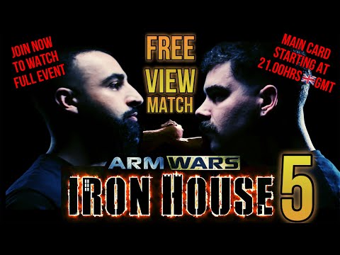 ARM WARS ‘IRON HOUSE 5’ FREE-VIEW MATCH KIERAN MORRISON Vs ANIL NAJRAN #ARMWRESTLING #ARMWARS