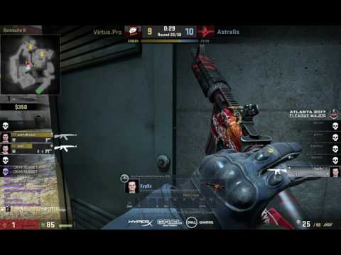 Xyp9x 1v3 clutch against Virtus.pro in the  Atlanta 2017 Major Finals
