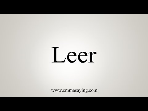 Part of a video titled How To Say Leer - YouTube