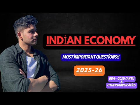 Indian Economy For BBA 3rd Semester Part 1