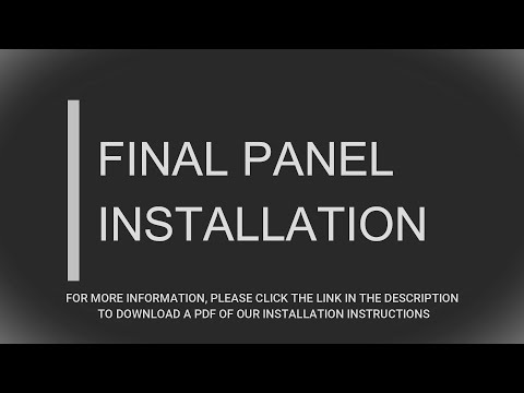 Final Panel Preparation