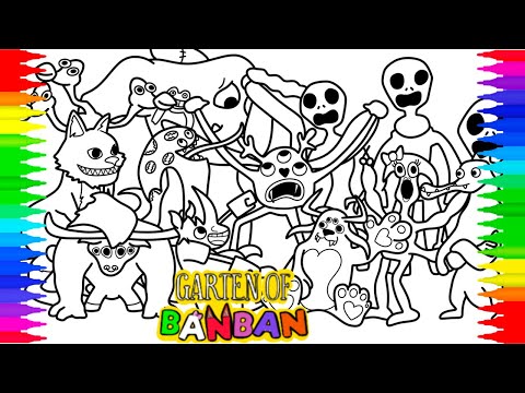Garten of Banban 4 Coloring Pages Third Trailer - ALL BOSSES + ENDING