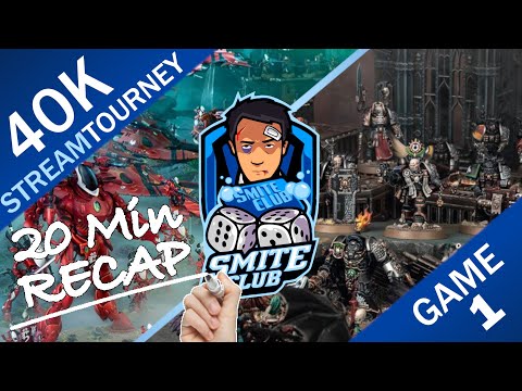 Deathwatch vs Aeldari - Stream Tournament Game 1 Recap - 40K 20M Battle Report