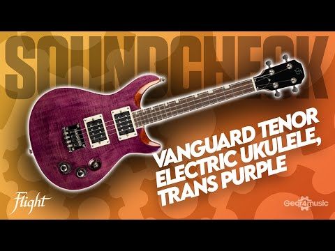 Flight VANGUARD TENOR TPP Flamed Maple Top Mahogany Neck Double Cutaway 4-String Electric Ukulele w/Padded Gig Bag image 14