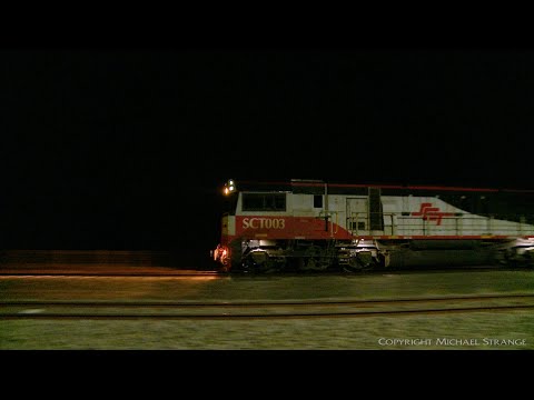 SCT 5MP9 Freight Train At Night - PoathTV Australian Railways