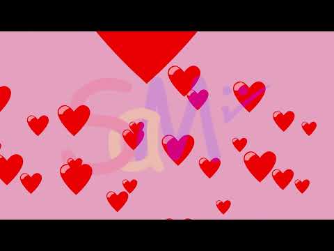 Floating hearts || Motion graphics || Royalty free video
