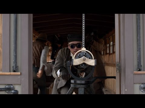 Hell on Wheels (S4 E9 - Two Trains - Gatling Gun Scene)