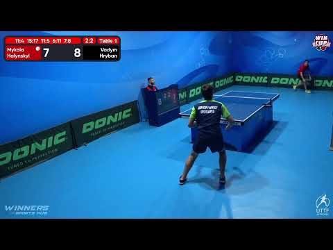 23:30 Mykola Halynskyi 3 - 2 Vadym Hryban West 5 WIN CUP 28.10.2022 | TABLE TENNIS WINCUP