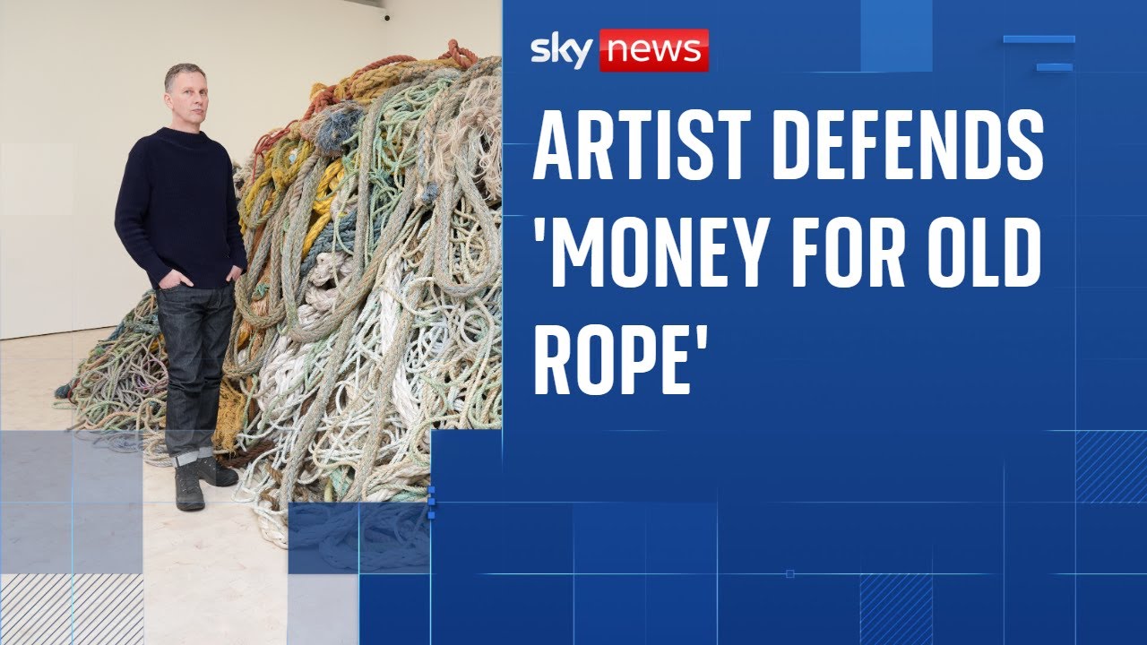 Artist David Shrigley is hoping to get £1m for a 10 tonne pile of old rope