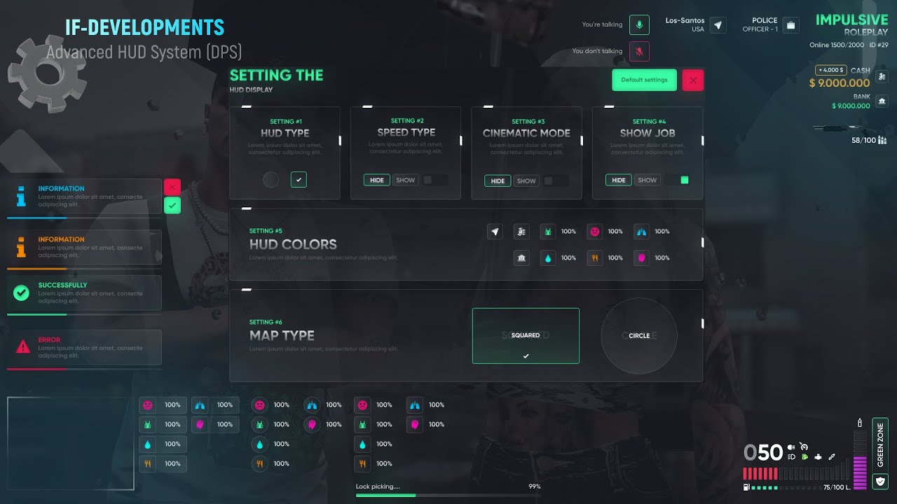 [ESX /QB] IF Advanced HUD System (DPS Series) thumbnail 2