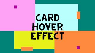 card hover effect using #HTML & #CSS