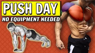 Push Day Body Weight (Chest Shoulders Triceps Workout At home No Equipment)