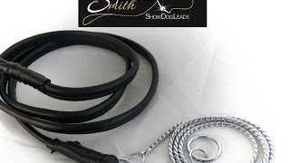 Dog show, show dog , show dog lead, lead for showing dogs, leather show lead