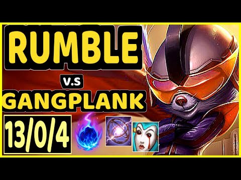 SATORIUS (RUMBLE) vs GANGPLANK - 13/0/4 KDA TOP CHALLENGER GAMEPLAY - EUW