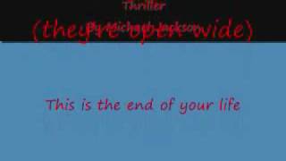 Thriller by Michael Jackson (with lyrics)