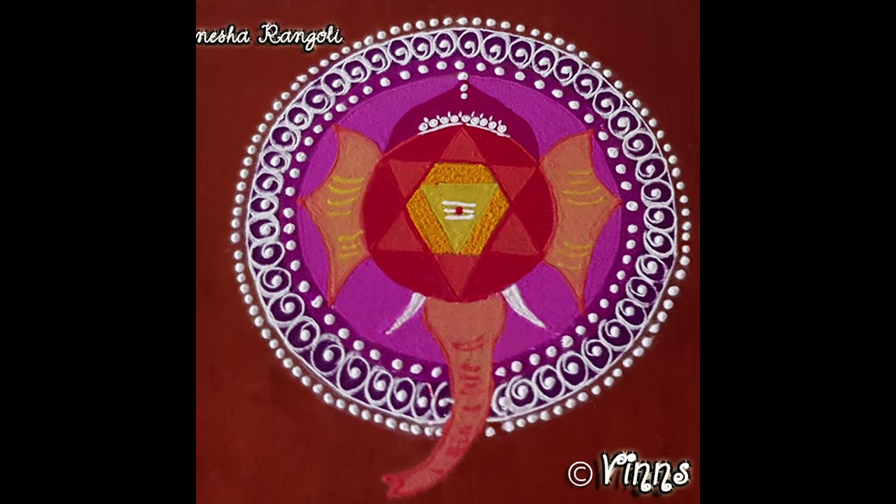 rangoli design for vinayagar chathurthi by vinns