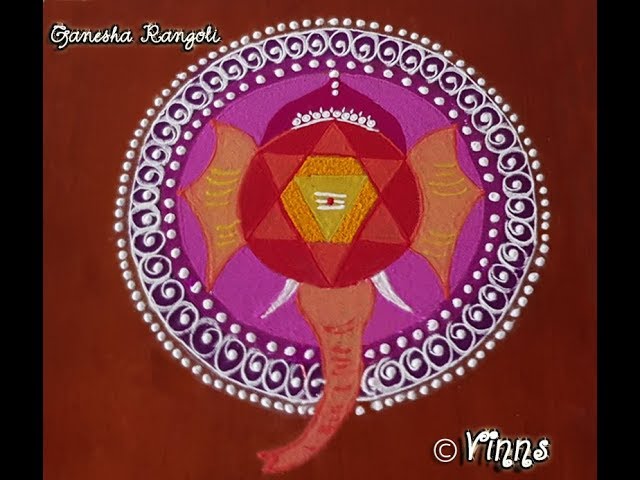 Rangoli design for vinayagar chathurthi by vinns