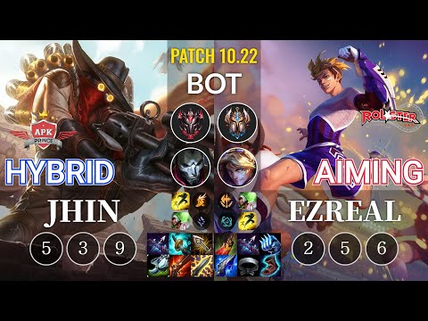 APK HyBrid Jhin vs KT Aiming Ezreal Bot - KR Patch 10.22