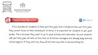 Debating Challenge 1 | Unit 11_3 | Students Should Have Part-Time Jobs | Opposing Oppinion