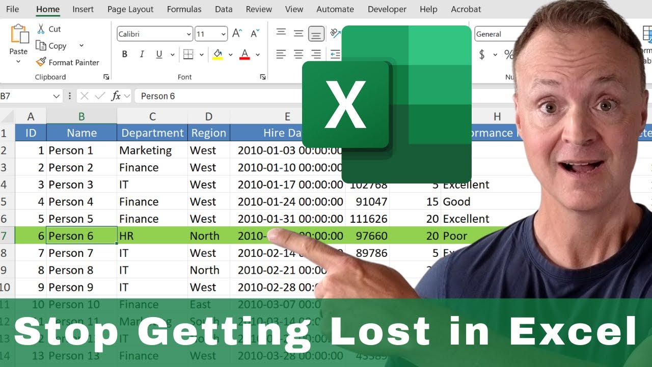 Highlight the Active Row Automatically in Excel